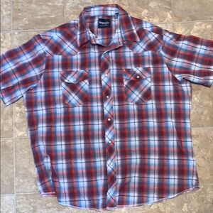 Wrangler Men's Red Plaid Shirt